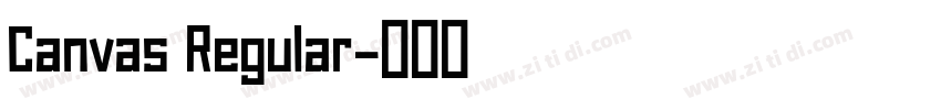 Canvas Regular字体转换